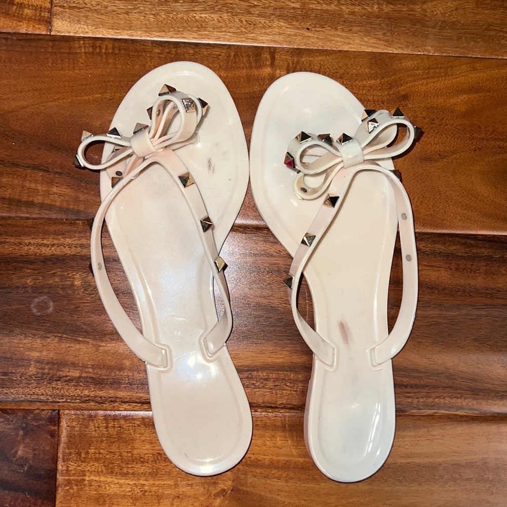 Studded Jelly Flip Flops